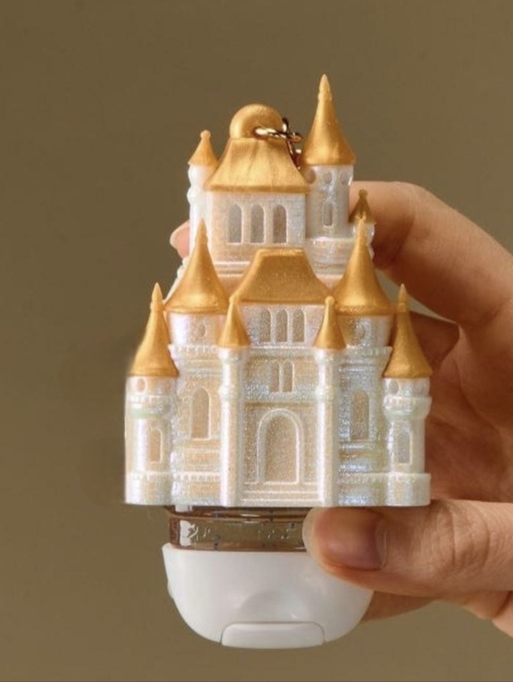 Bath & Body Works X Disney White and Gold Castle Sanitizer Holder